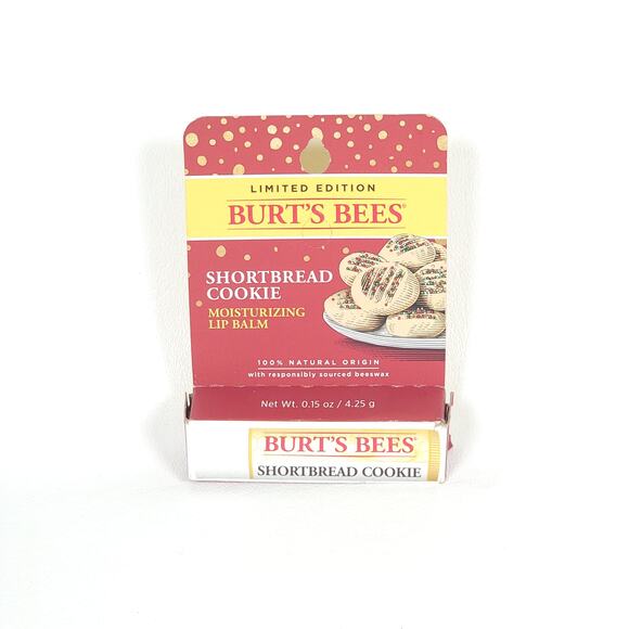 3 pk Burt's Bees Moisturizing Lip Balm 0.15oz Limited Edition Shortbread Cookie‎ - Picture 2 of 3